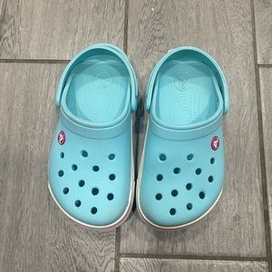 Big Girl Blue Crocs Size 2